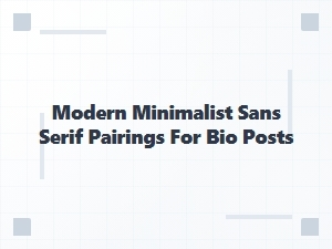 Modern Minimalist Sans Serif Bio Post Pairings
